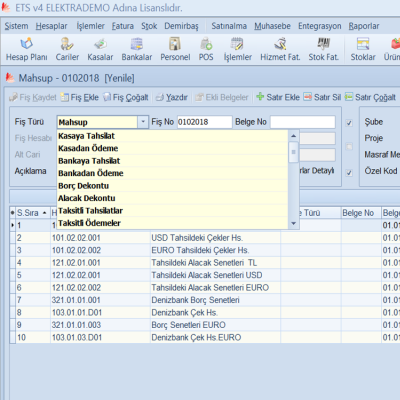 elektra otel muhasebe