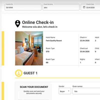 elektra temassiz check in